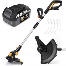 NaTiddy 12 in. 20V MAX Lithium-Ion Cordless 2-in-1 String Grass Trimmer/Edger