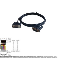 Cable UPS Console Serial DB9 9-Pin Female Male 6FT Straight-Thru RS-232
