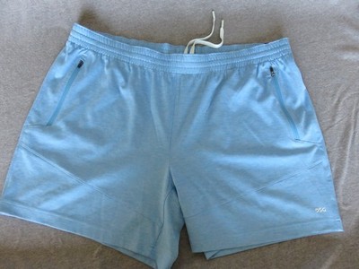 DSG Mens Activate Shorts XXL Light Blue Heather 6 Inch Inseam Zipper Pockets