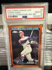 2024 Topps Chrome Update Aaron Judge All Star Game Orange Refractor /25 PSA 10