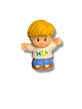 2015 Fisher-Price Little people blonde boy Eddie fish T-shirt