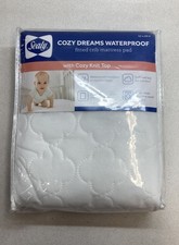 New Sealed Sealy Cozy Dreams Waterproof Fitted Crib Mattress Pad 52" x 28"