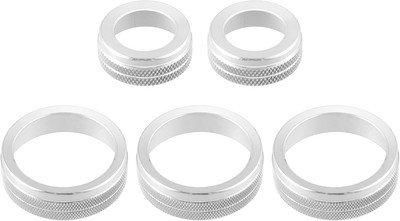 5 Stück Vorne AC Media Tune Knopf Abdeckring VW Golf MK-7 Silber