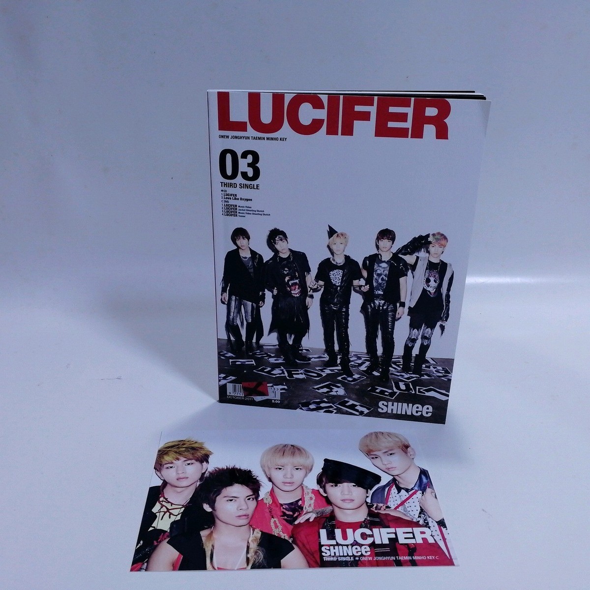 SHINee Japan Single Album Lucifer CD+DVD with Group Photo Postcard
