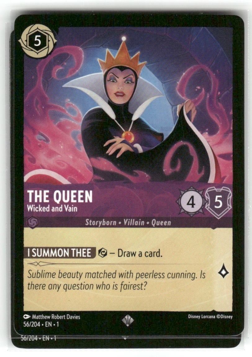 The Queen 56/204 Super Rare The First Chapter Lorcana Disney TCG