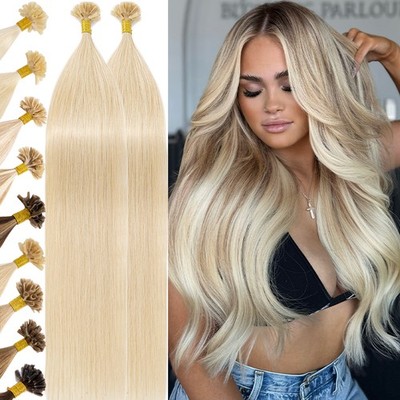 Flat K Tip Nail U Tip Hair Extensions 200S THICK 1G/S Russian Remy Human Hair
