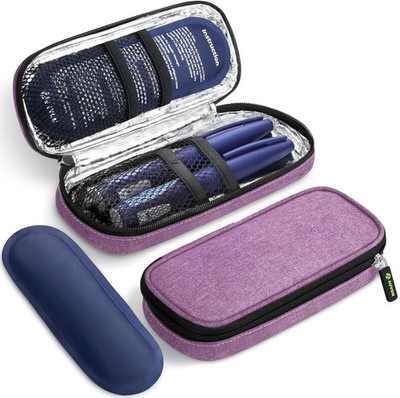 Insulin Pen Cooler Travel Case with 2 * 90g TSA Approved Ice Packs, Diabet