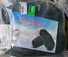 Unisex One Size Black Heated Shoes Furry Heated Warm Slippers With USB Port New