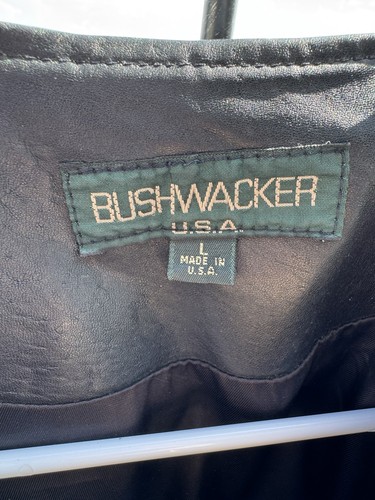 GILET BUSHWACKER VINTAGE DONNA PELLE NERA CON ZIP, TAGLIA LRG, OTTIME CONDIZIONI - Foto 13 di 16