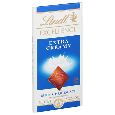 Lindt Chocolate Bar Excellence Milk Extra creamy 3.5 oz (Pack Of 12)