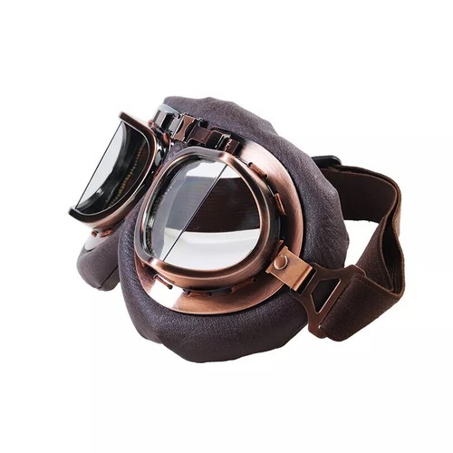 Vintage Motorcycle Goggles Leather ATV Racing Dirt Bike Motocross Racing Glasses - Picture 10 of 20
