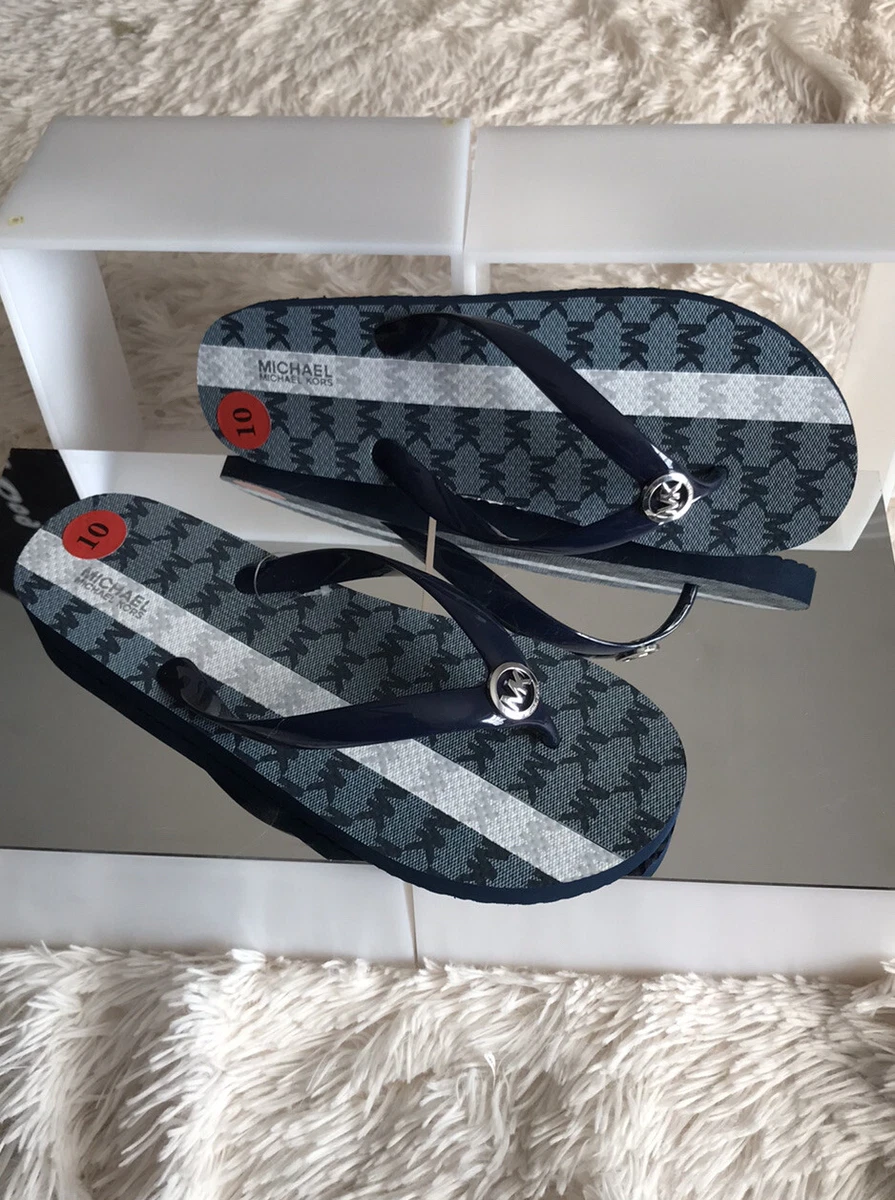 Women s Sandals Flip Flops Size 10 Michael Kors Blue RX20B