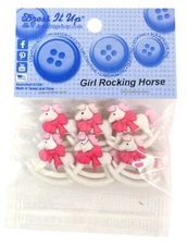 Dress It Up Embellishments-Girl Rocking Horses