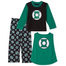 DC Comics Justice League Green Lantern Toddler 2T Pajama Shirt Pants  Cape