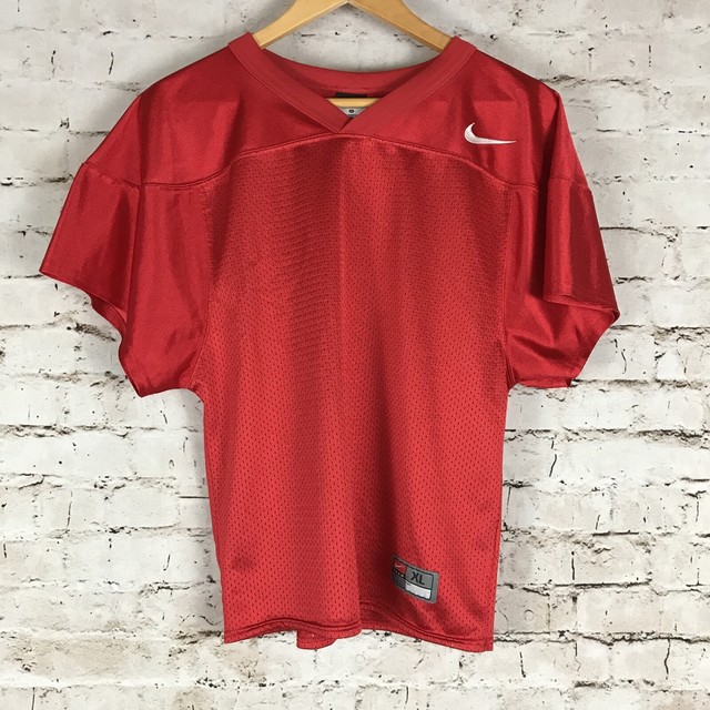 VTG Nike Football Jersey Size XL Crop Top Red eBay