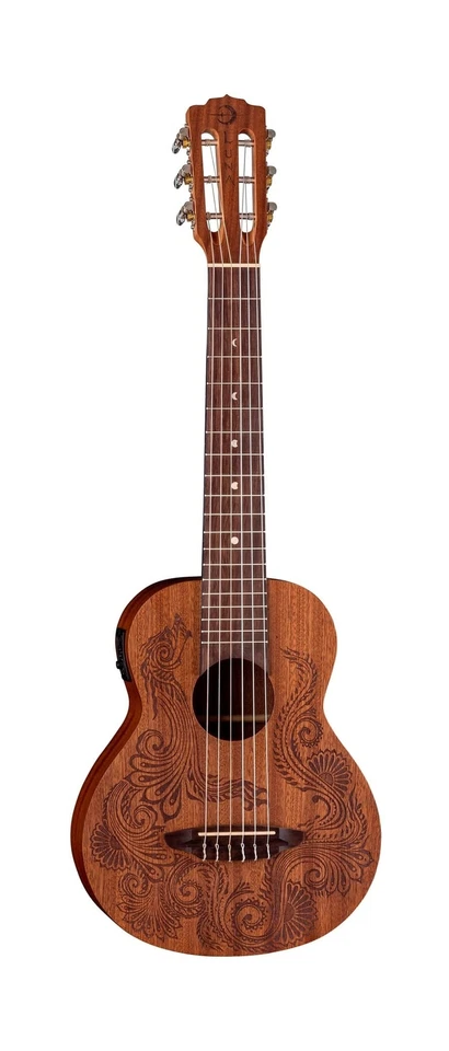 Luna Henna Dragon Mahogany Acoustic-electric Guitarlele - Open Pore - Image 2 of 4