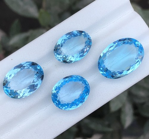 56 Carat Natural Faceted Swiss Blue Topaz, Loose Gemstone From Africa - Picture 7 of 11