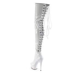 white lace thigh high boots