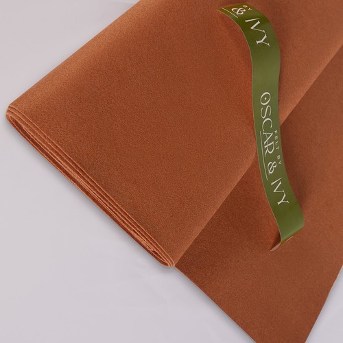 Handicraft Wool/Viscose Felt Fabric Material - Golden Sand Brown - Oscar & Ivy - Picture 3 of 3