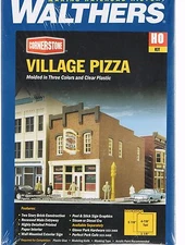 HO Scale Walthers Cornerstone 933-3469 Village Pizza Building Kit