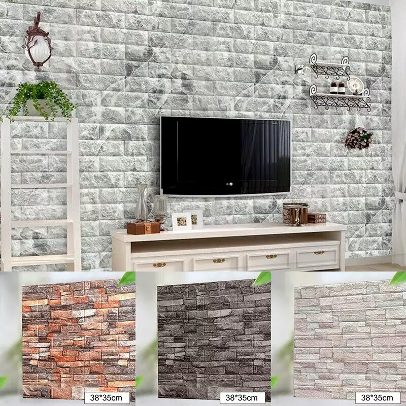 Foam cheap brick wallpaper