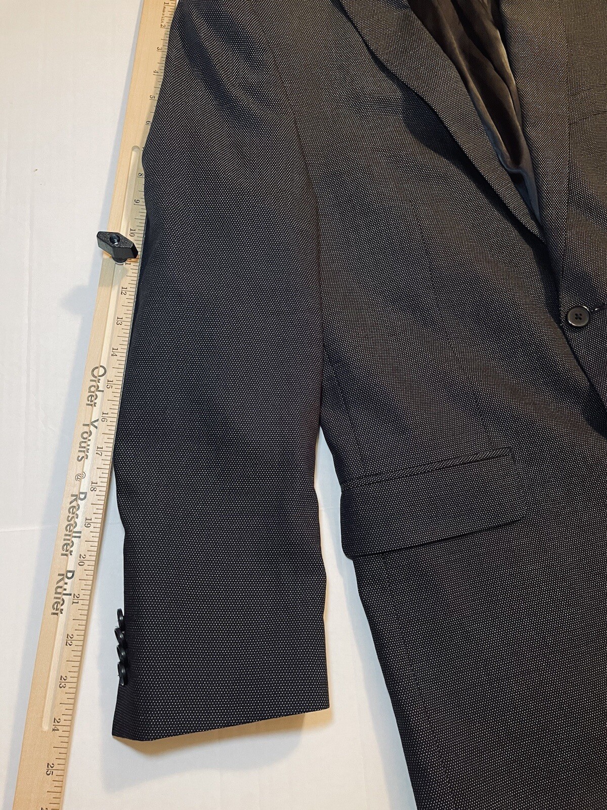 Marc Anthony Birdseye Blazer Sport Coat 2 Button Jacket Wool Silk Sz 40R