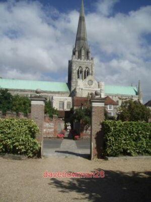 PHOTO  CHICHESTER CATHEDRAL SPIRE VIEWED FROM THE SOUTH 2009