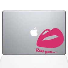 The Decal Guru Kiss Your Lips Decal Vinyl Sticker, 11" MacBook Air, Pink 144...