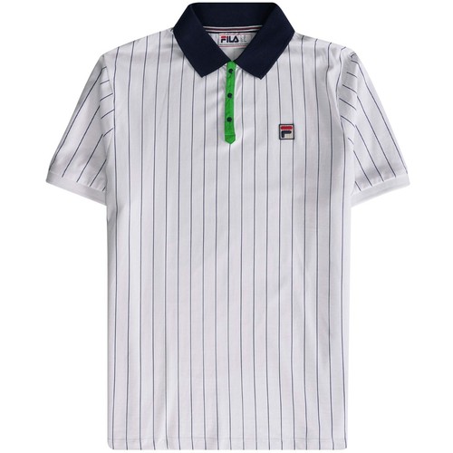 FILA Mens Cotton Borg Retro Vintage BB1 Stripe Polo Shirt T shirt top S to 4XL - Picture 51 of 53