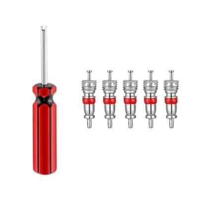 MANOVELLA Ventilausdreher + 5 Ventile Autoventil Ventil PKW Auto Ventilschlüssel Einsatz