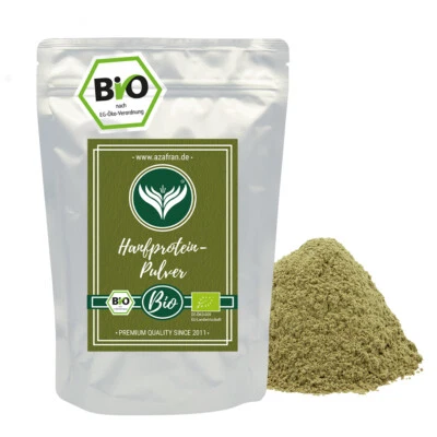 BIO Hanfprotein Pulver | Hanfprotein gemahlen | vegane Eiweißquelle (500g) - Bild 1 von 4