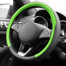 Geometric Chic Microfiber Leather Steering Wheel Cover Universal Fit