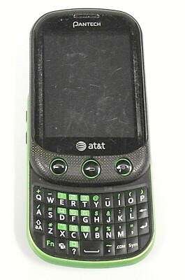 Pantech Pursuit 2 II P6010 - Black and Green ( AT&T ) Rare Cellular Slider Phone