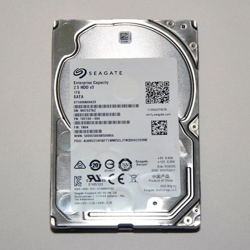 NEW Seagate Enterprise 1 TB,Internal,7200 RPM,2.5 inch ST1000NX0423 Hard Drive - Image 2 of 4