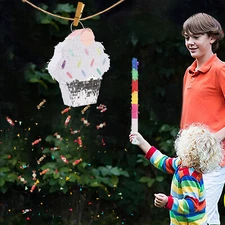 NEW Ice Cream Pinata Colorful Pinata Decoration Candy Party Pinata With Stick US