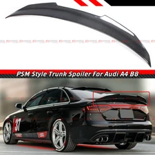 FOR 08-12 AUDI A4 B8 PSM STYLE HIGHKICK DUCKBILL CARBON FIBER TRUNK SPOILER WING