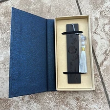 Chinese Classical Creative Black Sandalwood Plum Blossom Sandalwood Bookmark