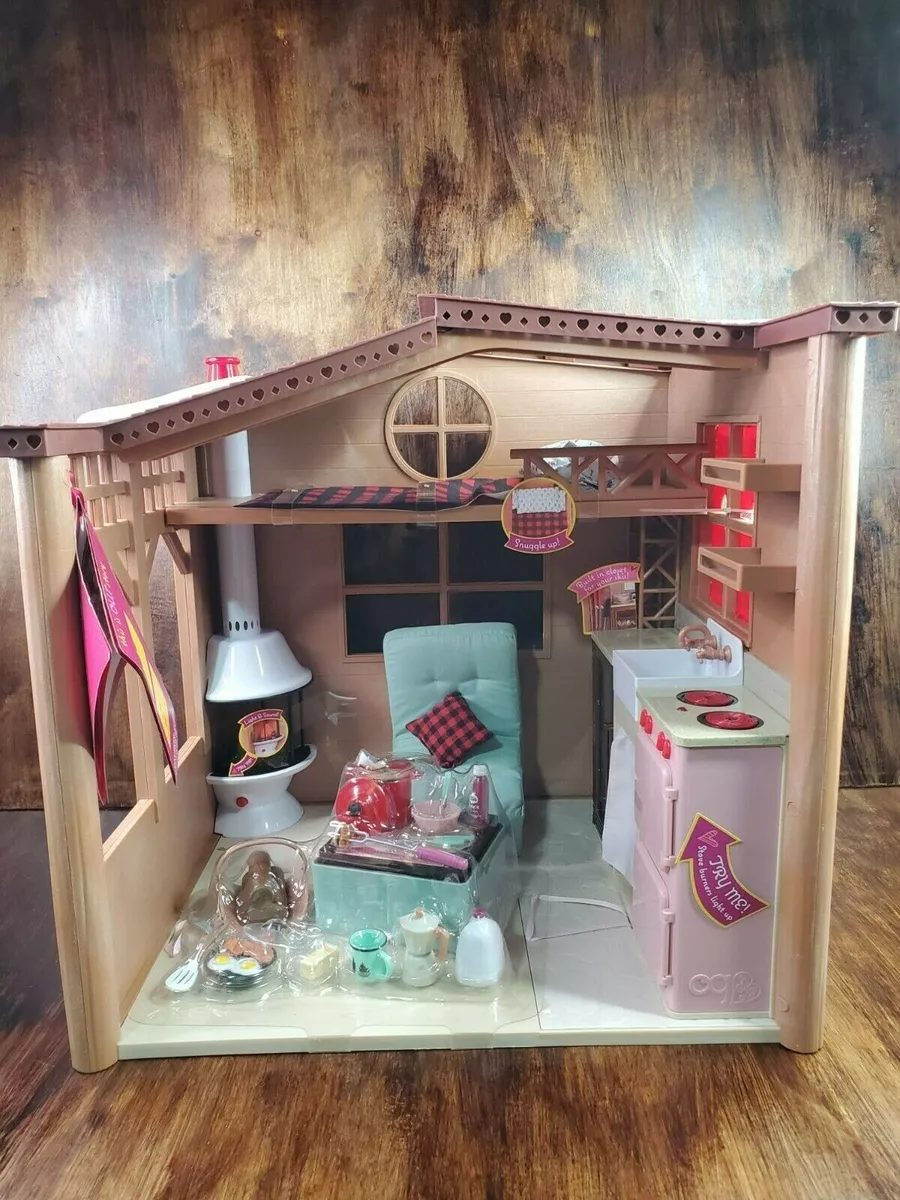 Our Generation Cozy Cabin Dollhouse Playset for 18 Dolls