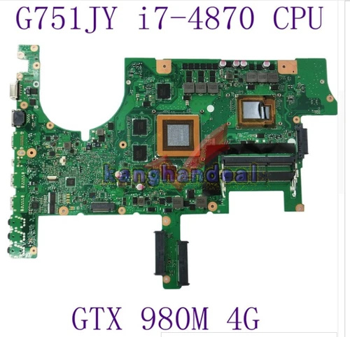 ASUS G751JY Motherboard I7-4860HQ CPU GTX980m 4G Rev2.0 Motherboard tested