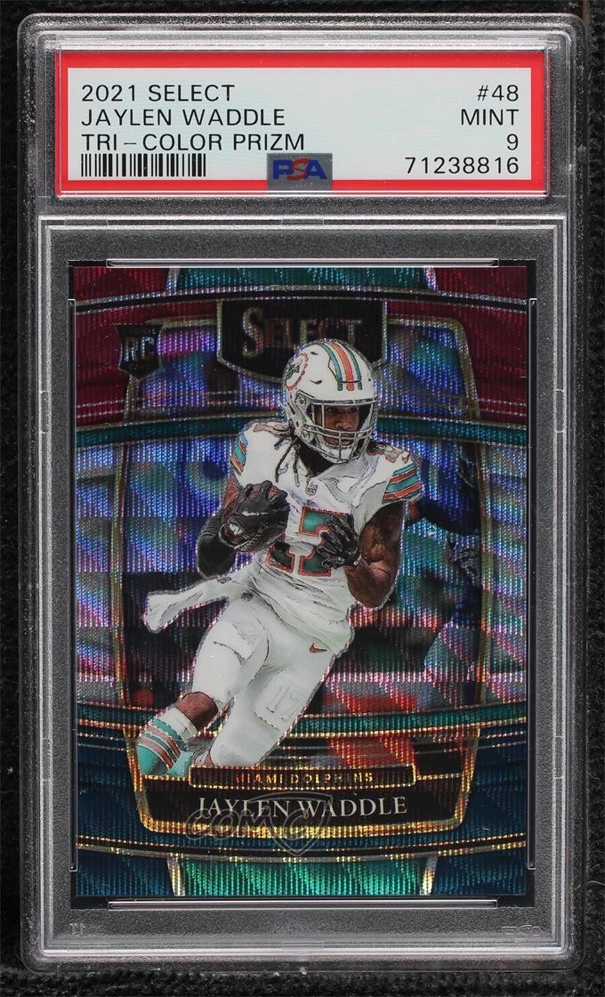 2021 Panini Select Concourse Tri-Color Prizm /249 Jaylen Waddle PSA 9 MINT 0vc5