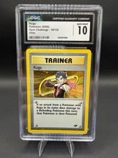 Pokémon TCG Koga Trainer Gym Challenge Holo Card 19/132 CGC 10