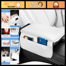 3PCS Nappa Leather Center Console Armrest Covers for Electric Vehicles, Custom F