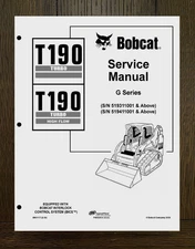 190 COMPACT TRACK LOADER WORKSHOP MANUAL FITS BOBCAT T190 TURBO HIGHFLOW G SERIE