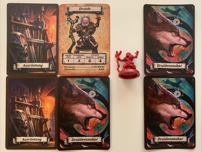  HeroQuest | Legenden | Druide mit 6 x Karten auf Deutsch | Fähigkeitskarten