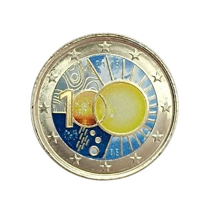 Euro Belgique 2€ Colorisée 2013 Institut Royal Météorologique - Photo 1/2