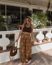 ZARA NWT WOMAN SS25 PRINTED BALLOON PANTS GREENS  5039/207 ALL SIZES