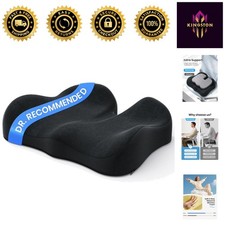 Ergonomic Memory Foam Seat Cushion for Ultimate Sciatica Relief   19x17 Inches