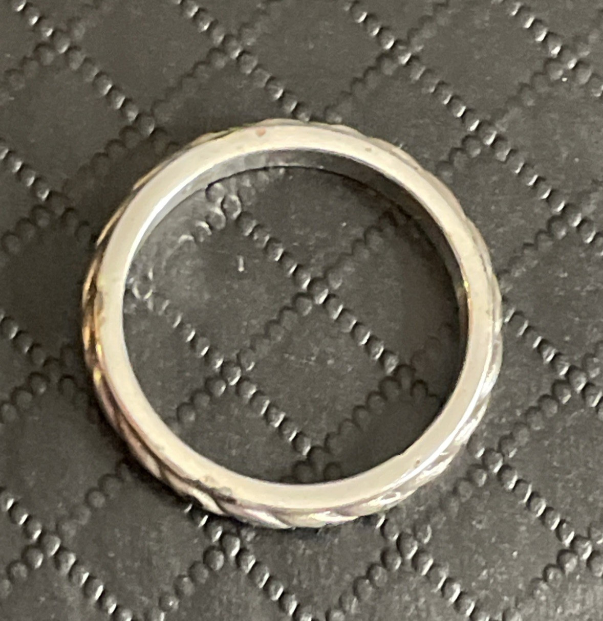 BRIGHTON Stack Ring Silver Tone Band Classic Rope… - image 3