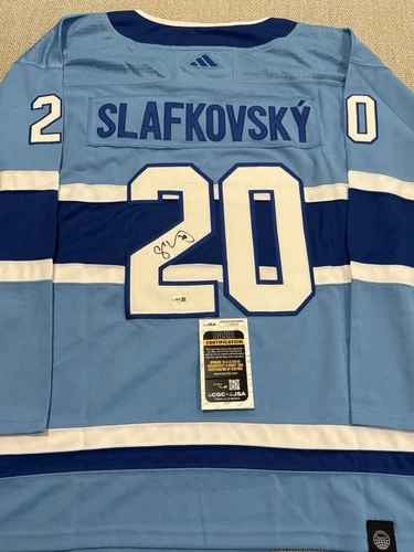 JSA COA JURAJ SLAFKOVSKY Signed Autographed Montreal Canadiens Hockey Jersey