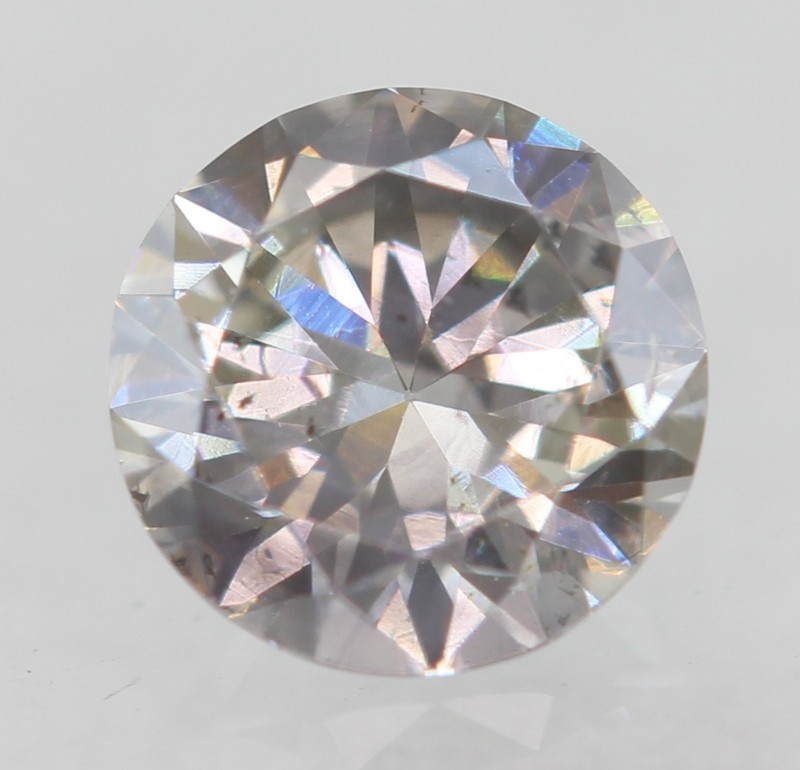 0.28 Carat Fancy Gray VS1 Round Brilliant Natural Enhanced Diamond 4.25mm VIDEO
